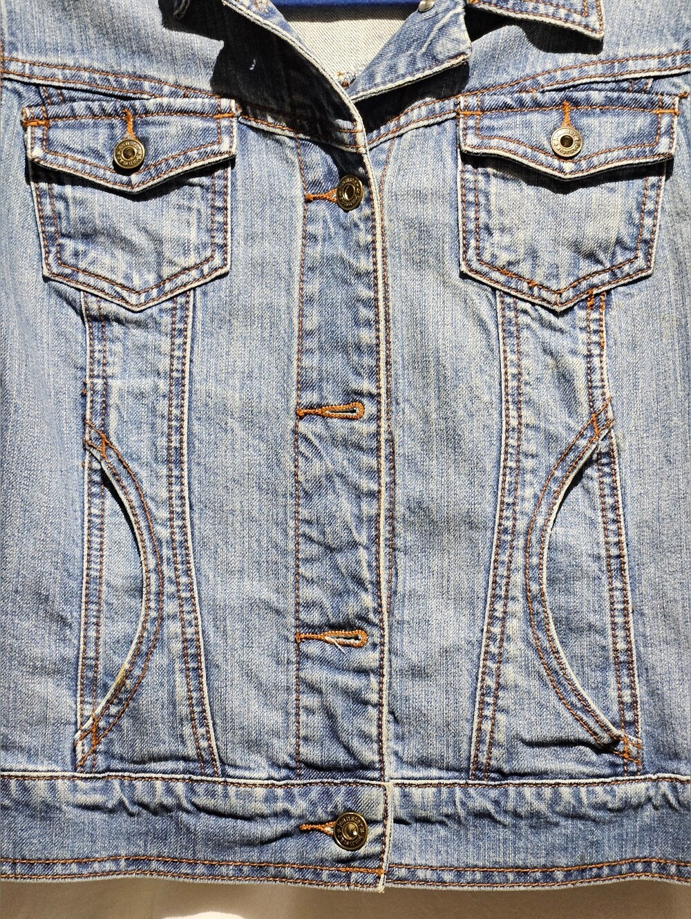 Jeanstar Classic Blue Denim Four Pocket Y2K Jacket (Only) - Picture 3 of 10